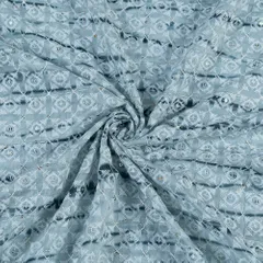 Cotton Chikan Tie and Dye Printed Fabric