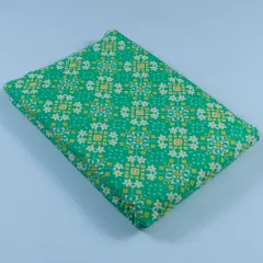 Green Color Cotton Flex Patola Printed Fabric