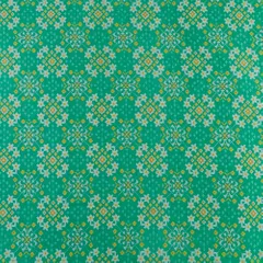 Green Color Cotton Flex Patola Printed Fabric
