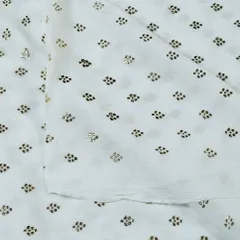 White Dyeable Chinon Chiffon Heat Set fabric