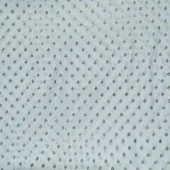 White Dyeable Chinon Chiffon Heat Set fabric