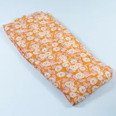 Yellow Color Armani Satin Digital Printed Fabric