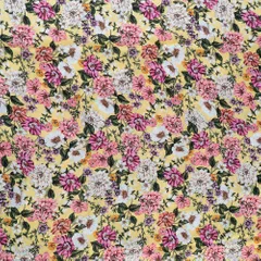 Multi Color Armani Satin Digital Printed Fabric