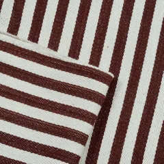 WHITE WITH BROWN STRIPES JACQUARD fabric
