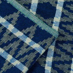 NAVY BLUE  ZIGZAG JACQUARD fabric