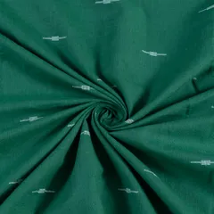 Green Color Cotton Jacquard Dobby Booti fabric