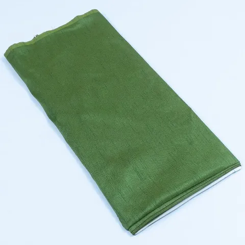 Mehendi Green Color Polyester Raw silk (60cm Piece)