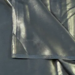 Dark Grey Color Shimmer Georgette Foil fabric