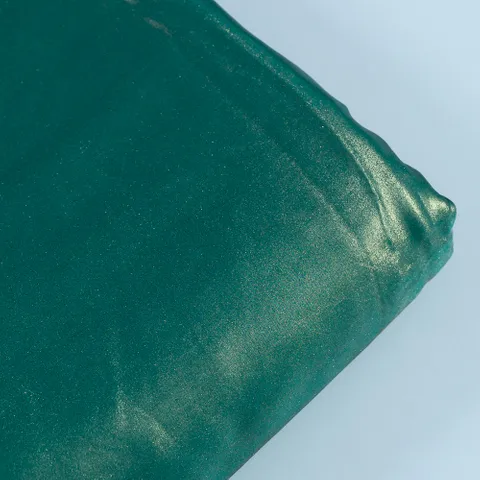 Green Color Shimmer Georgette Foil fabric