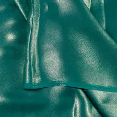 Green Color Shimmer Georgette Foil fabric