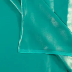 Sea Green Color Shimmer Georgette Foil fabric