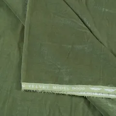 Mehndi Green Color Velvet fabric