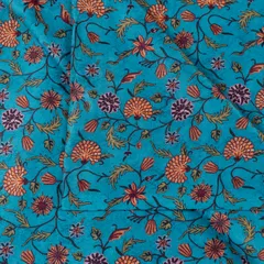 Firozi Color Pashmina Printed Fabric