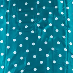Firozi Color Zara Satin Printed Fabric