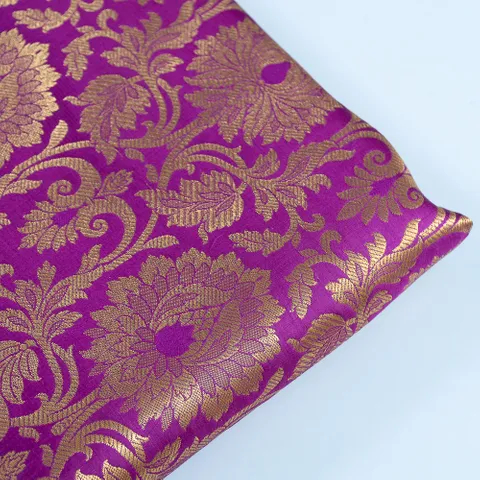 Purple Color Brocade fabric