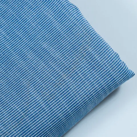 Stripes Denim Chambrey fabric