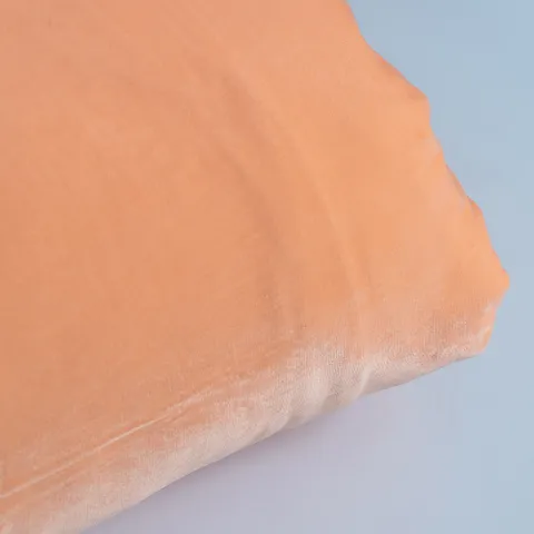 Peach Color Velvet fabric