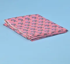 Pink Color Cotton Cambric Printed Fabric