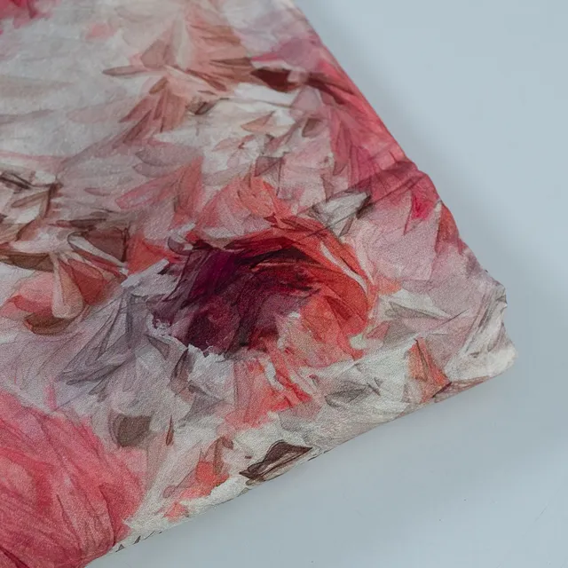 Multi Color Pure Chinon Chiffon Digital Printed Fabric(1.50Meter Piece)