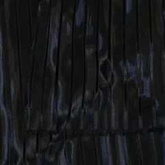 Black Color Satin Lycra Pleated Fabric
