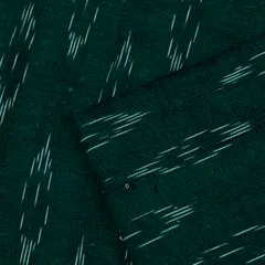 Bottle Green with White Ikat Fabric