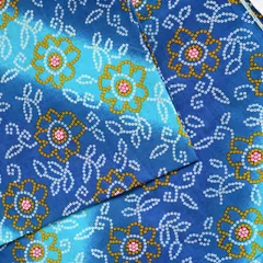 Blue Color Cotton Printed Fabric