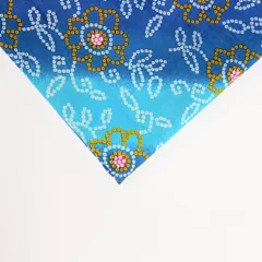 Blue Color Cotton Printed Fabric