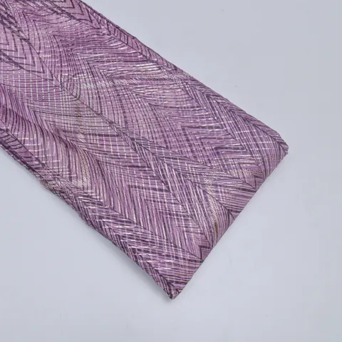 Purple color Gota Embroidery Digital Printed Organza Fabric