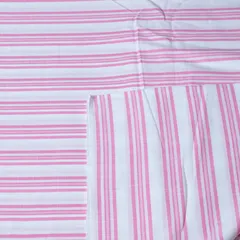 Pink Color Cotton Yarn Dyed Stripes Fabric