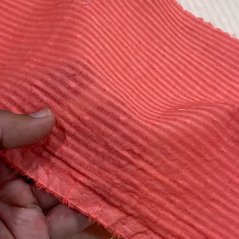 Gajari Color Cotton Dobby Strips Fabric