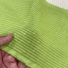 Lime Green Color Cotton Dobby Strips Fabric