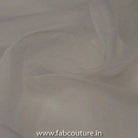 White Dyeable viscose Organza fabric