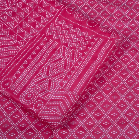 Majenta Color Cotton Printed Fabric Set