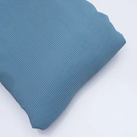 Blue Color Pleated Georgette
