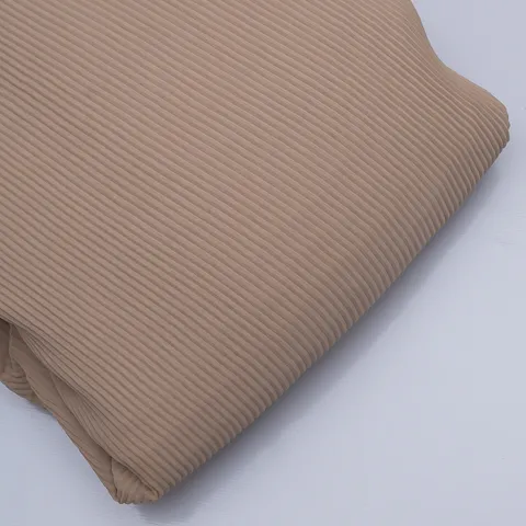 Biege Color Pleated Georgette
