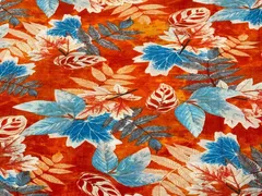 Printed Cotton Orange Floral