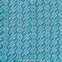 Sea Green Cotton Kantha Batik Printed Fabric