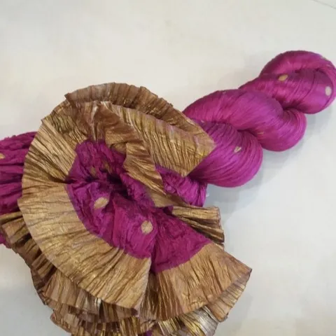 Purple Art Silk Crush Fabric