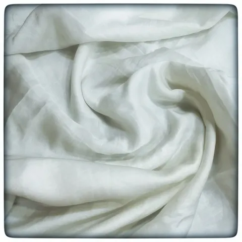 White Dyeable Linen Satin fabric