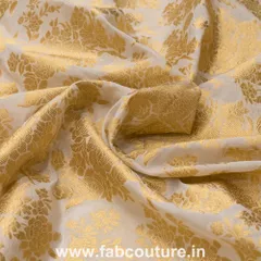 White Jacquard Silk fabric