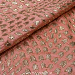 Poly Raw Silk Embroidered Fabric