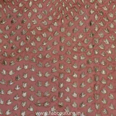Poly Raw Silk Embroidered Fabric