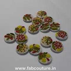Hand Embroidered Button