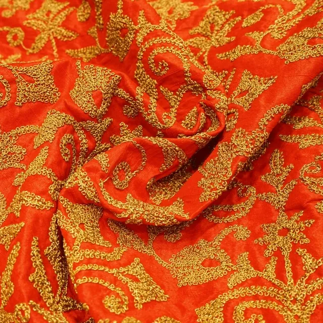 Poly Dupion Embroidery(1 Mtr Blouse Piece)