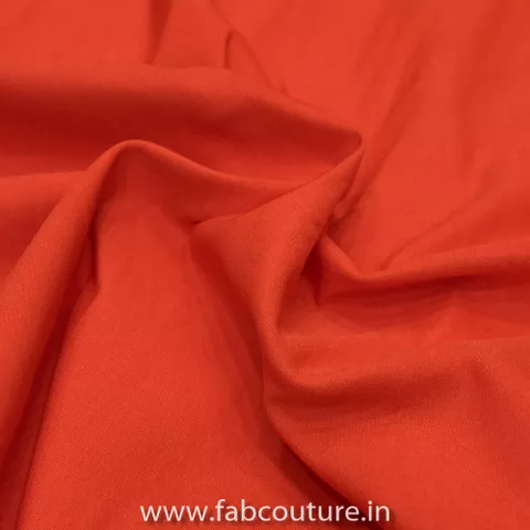 Gajree color Cotton Lycra fabric