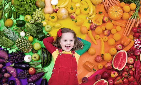 Rainbow colour Vegetarian Diet for Kids
