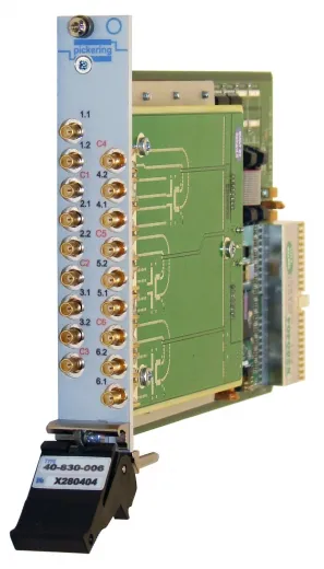 Hex,SPDT,DC-3GHz75Ohm,MCX, PXI RF Switch, 40-830-106