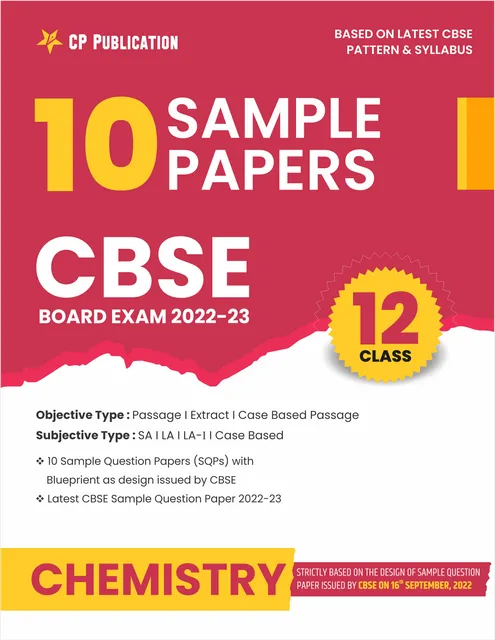 CBSE 10 Sample Question Papers Class 12 Chemistry for 2023 Board Exam