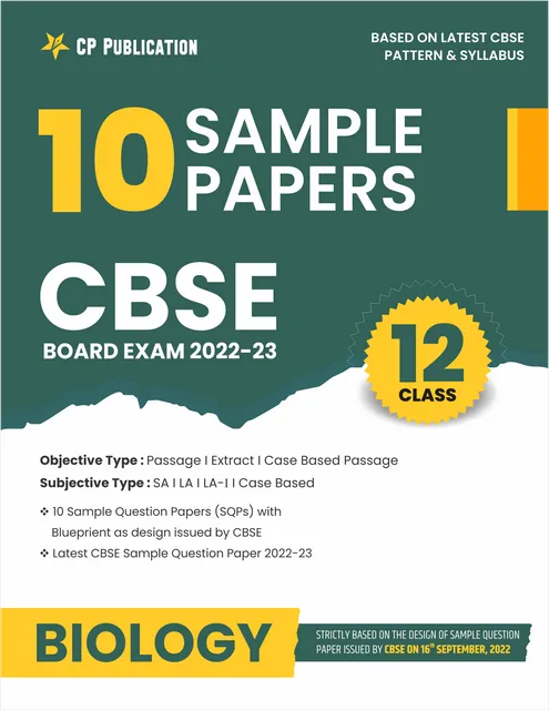CBSE 10 Sample Question Papers Class 12 Biology for 2023 Board Exam