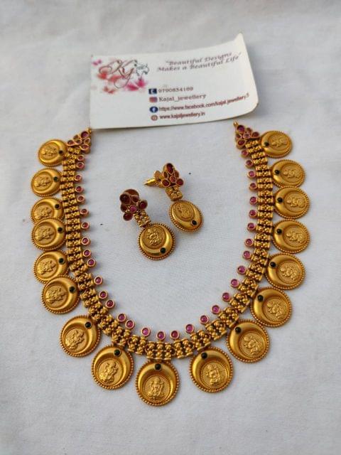 Copper necklace lakshmi